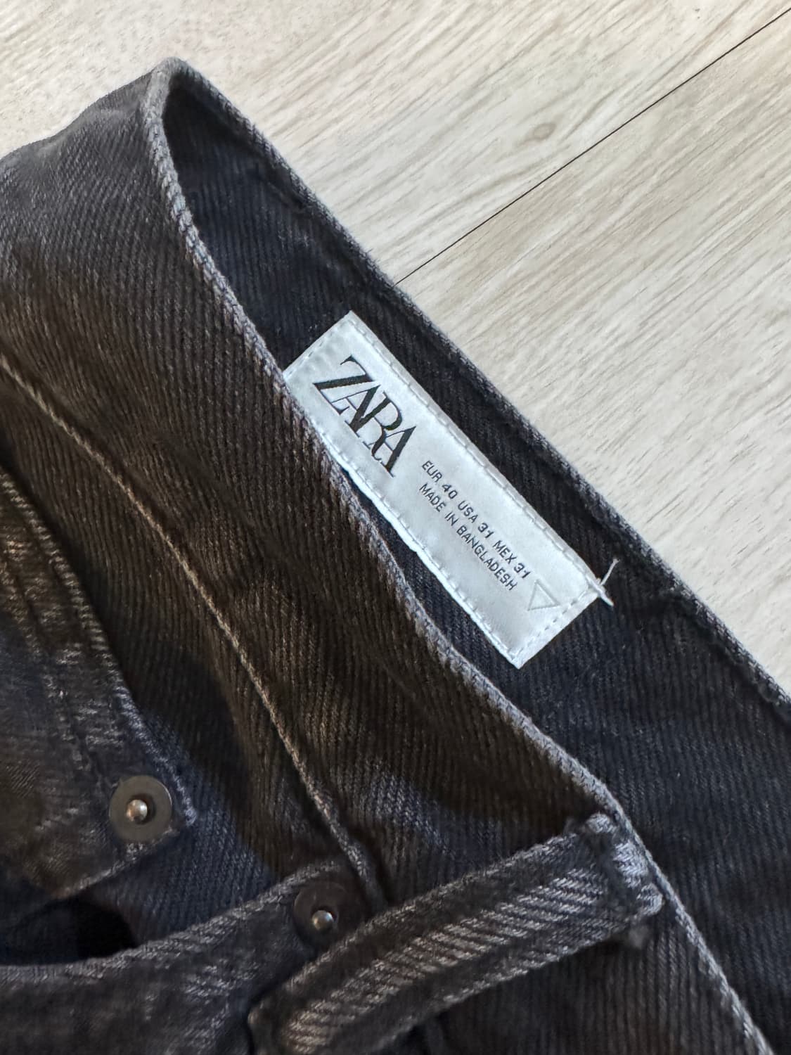 자라 흑청 스트레이트 진 상품이미지2