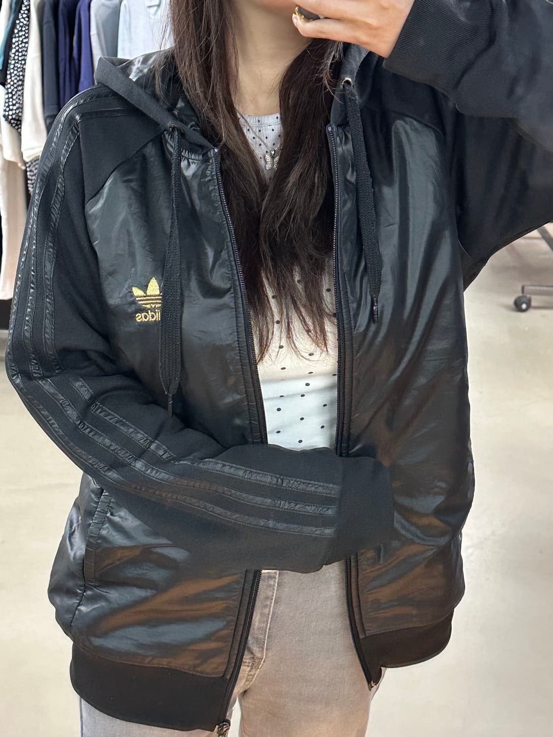 아디다스 유광 후드 져지 상품이미지4