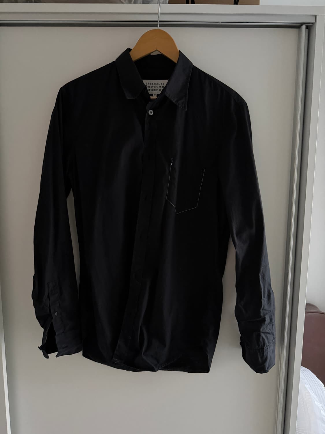 마르지엘라 스티치 셔츠 블랙 상품이미지1