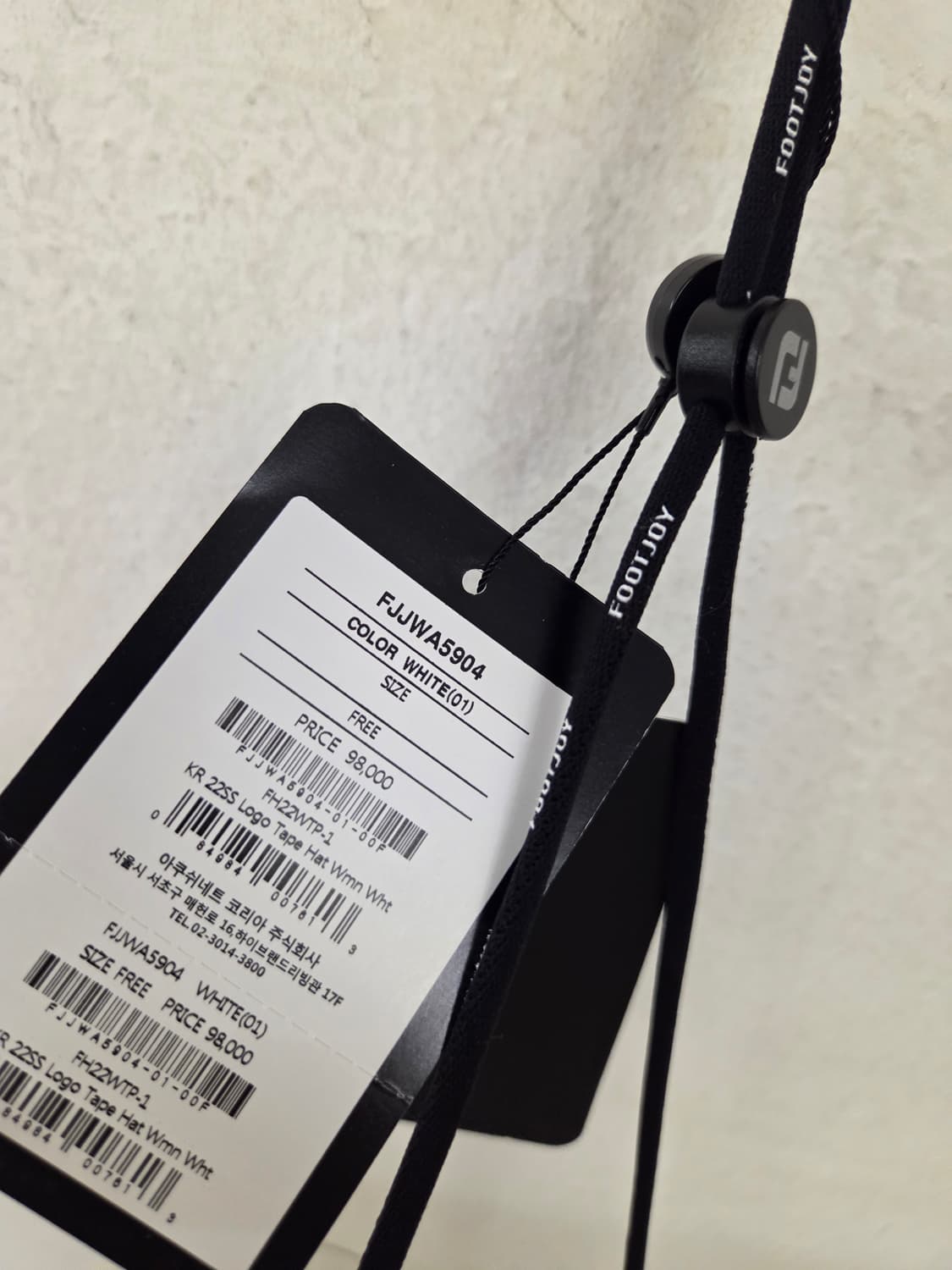 풋조이 로고 테이프 버킷햇 화이트 상품이미지2