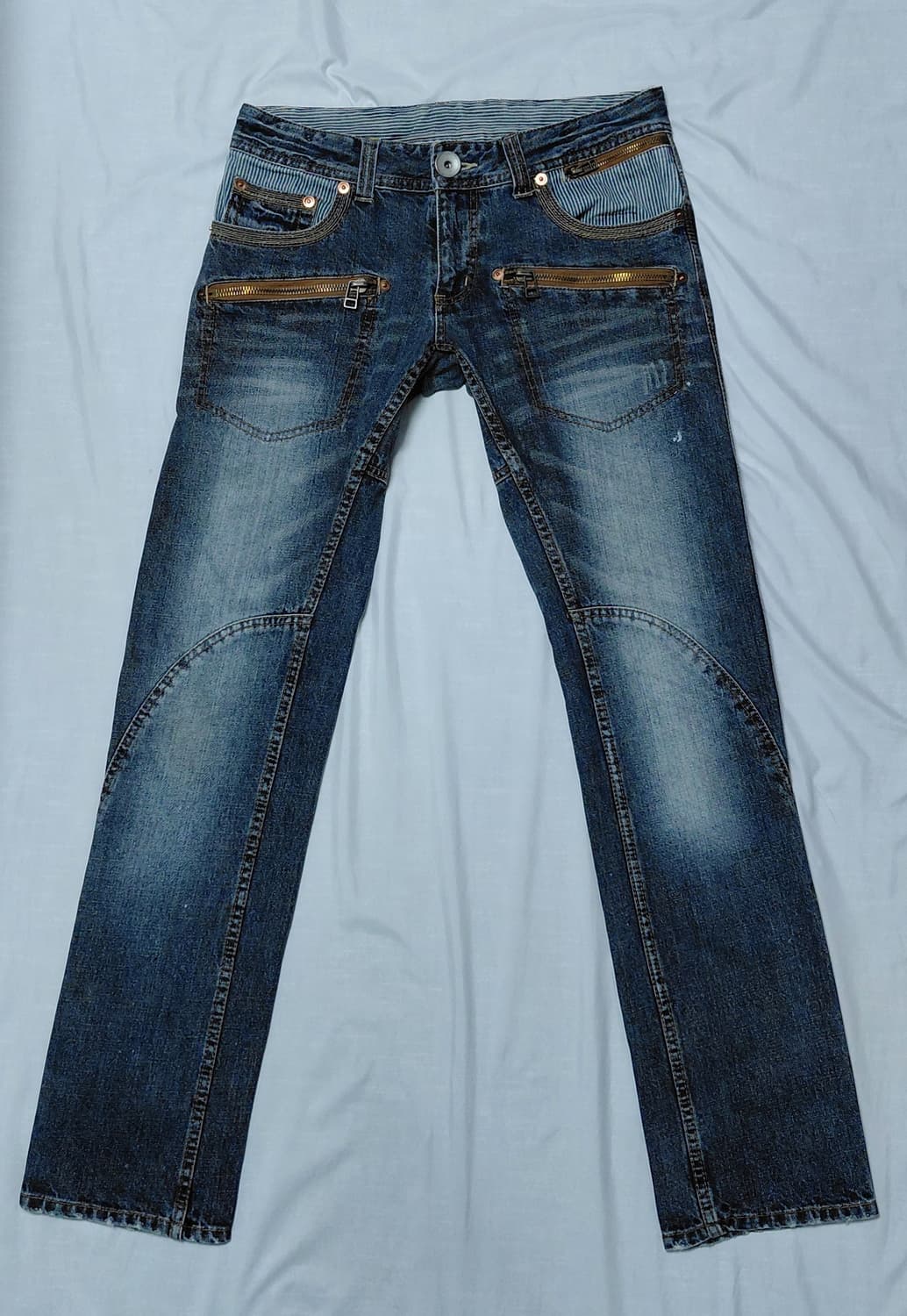 [희귀/아카이브] 일본 브랜드 Made in Heaven 멀티 지퍼 데님 상품이미지2