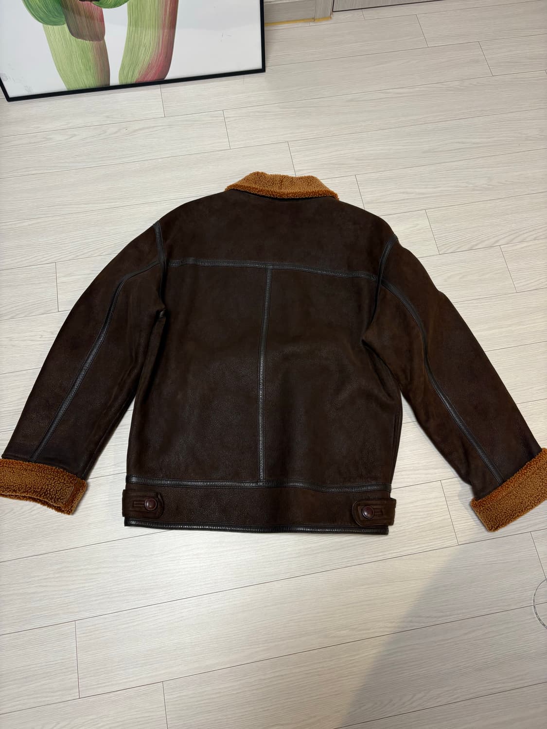 빈티지 시어링 무스탕 봄버 자켓 100-103 상품이미지3