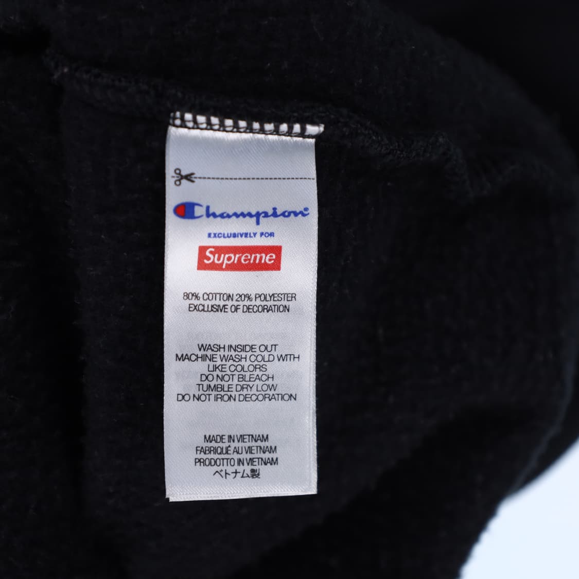 XL 슈프림 챔피온 후드 집업 블랙 N7458 상품이미지5