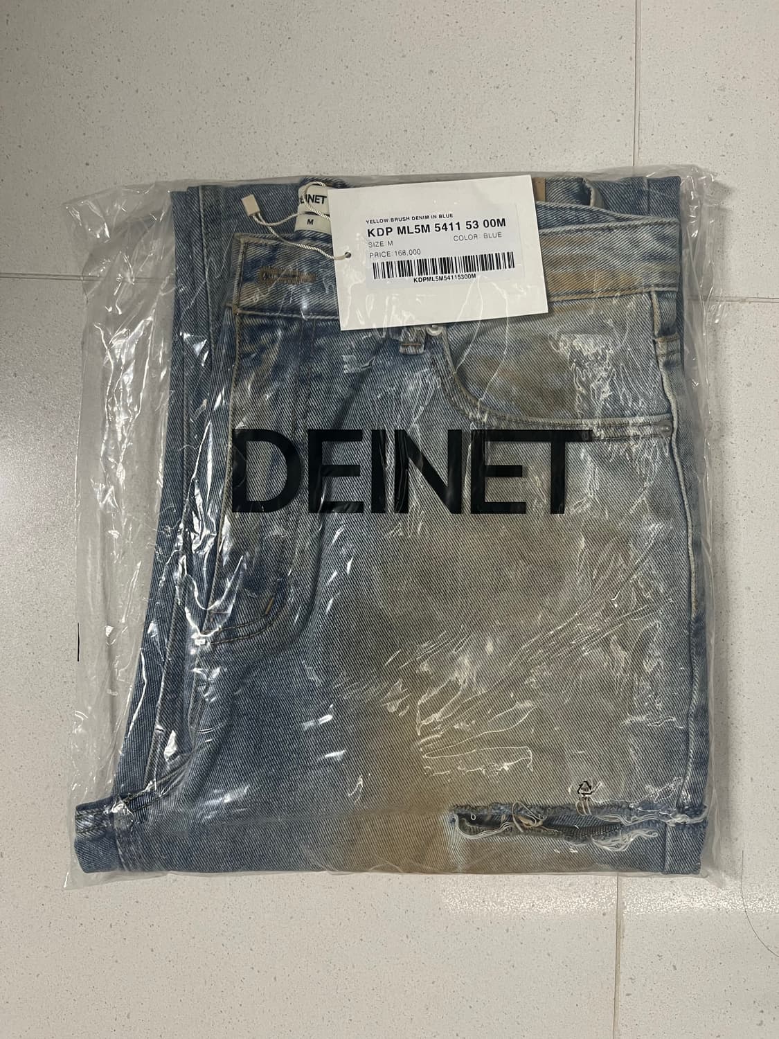 Deinet 다이닛 YELLOW BRUSH DENIM IN BLUE 상품이미지8