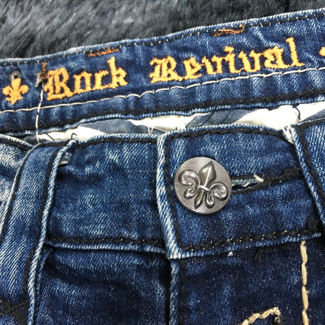 투티/A4 Rock revival 워싱 팬츠 데님 힙합 펑키 y2k 29 상품이미지3