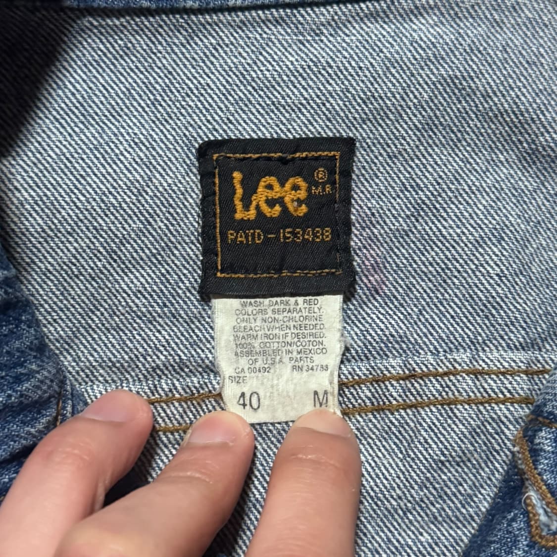 90s Lee 아트 프린팅 데님 자켓 M (40) 상품이미지5