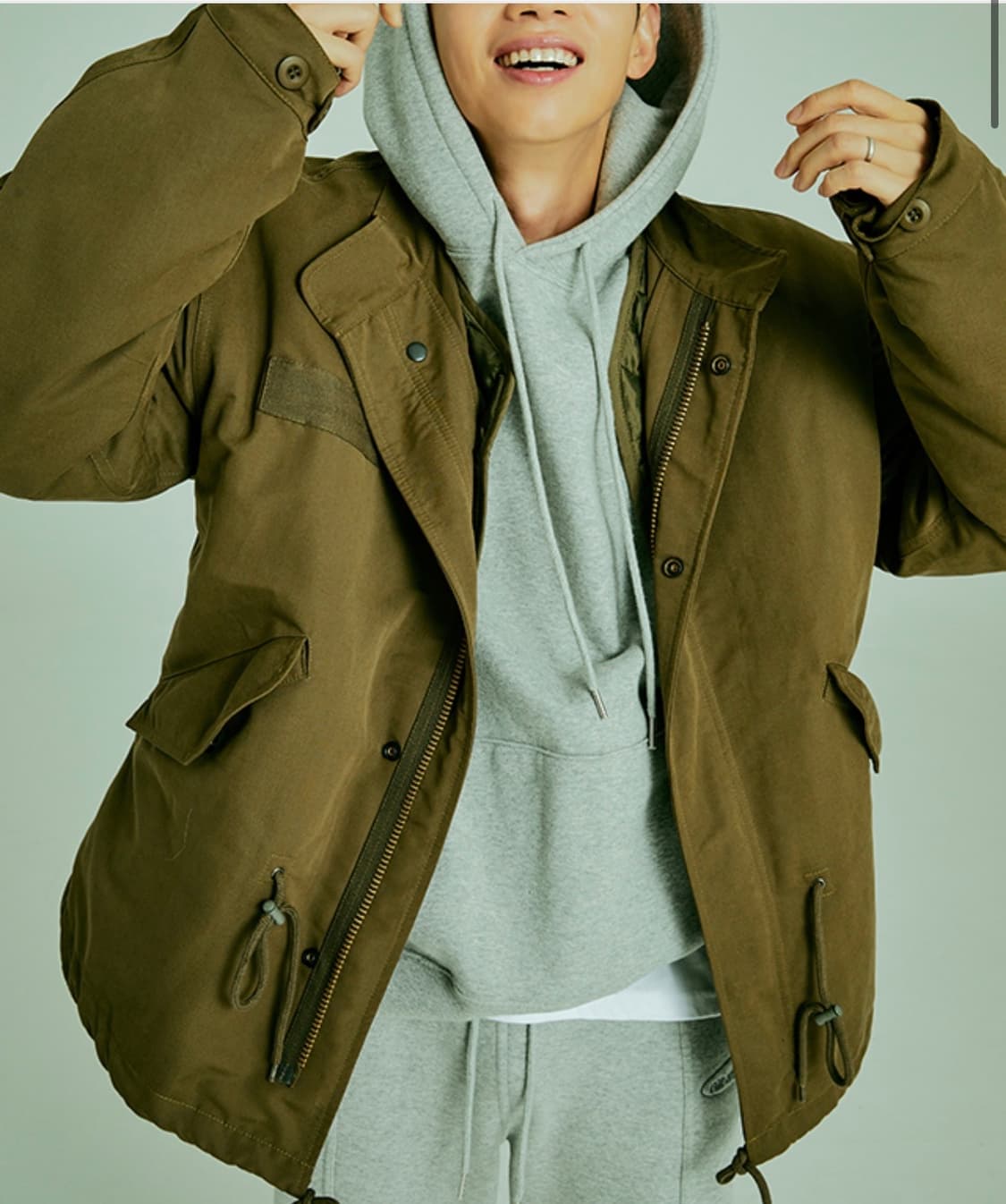 기프트 오리지널 M-65 숏 개파카 카키 투웨이 야상 상품이미지6