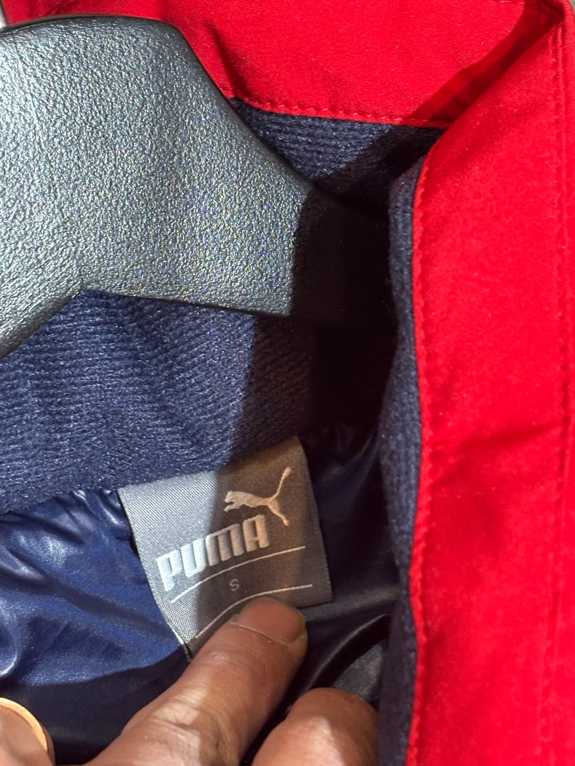 푸마 오리털 패딩 레드 S사이즈 상품이미지5