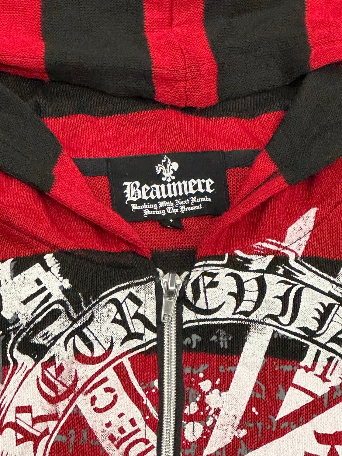 L)일본 빈티지 펑크 Y2K 스트라이프 후드집업 상품이미지5