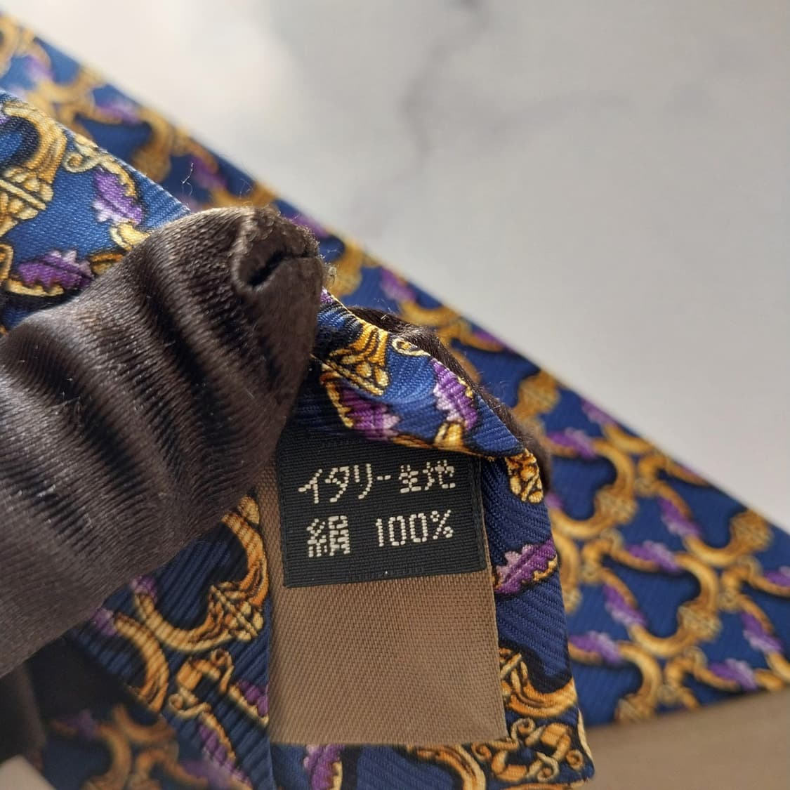 ALFIO CERRONI 실크 클래식 넥타이 9.5cm A+등급K1492 상품이미지9