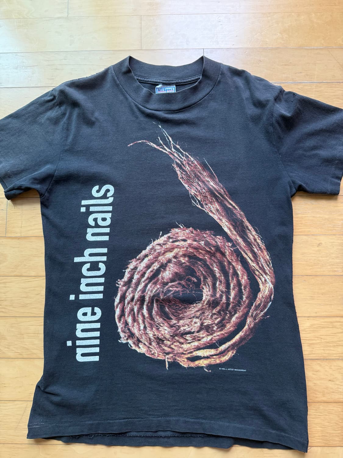 90s 나인 인치 네일스 Spiral 티셔츠 L 상품이미지1