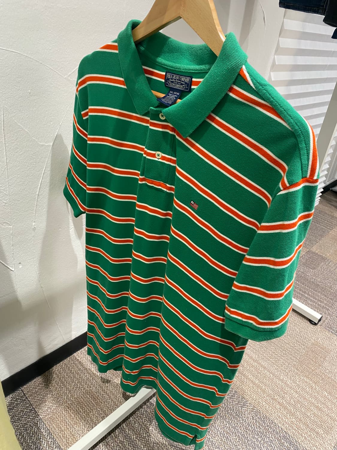 폴로 진스 90’s 럭비 성조기 오렌지,그린 xxl 상품이미지8