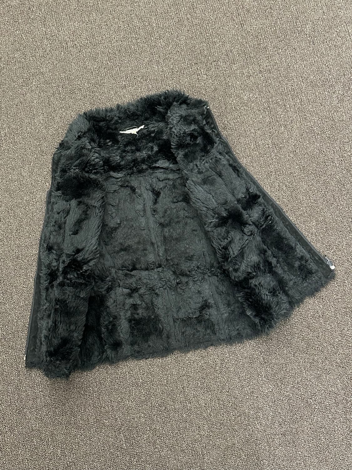 S)재패니즈 빈티지 블랙 퍼 무스탕 베스트 상품이미지3