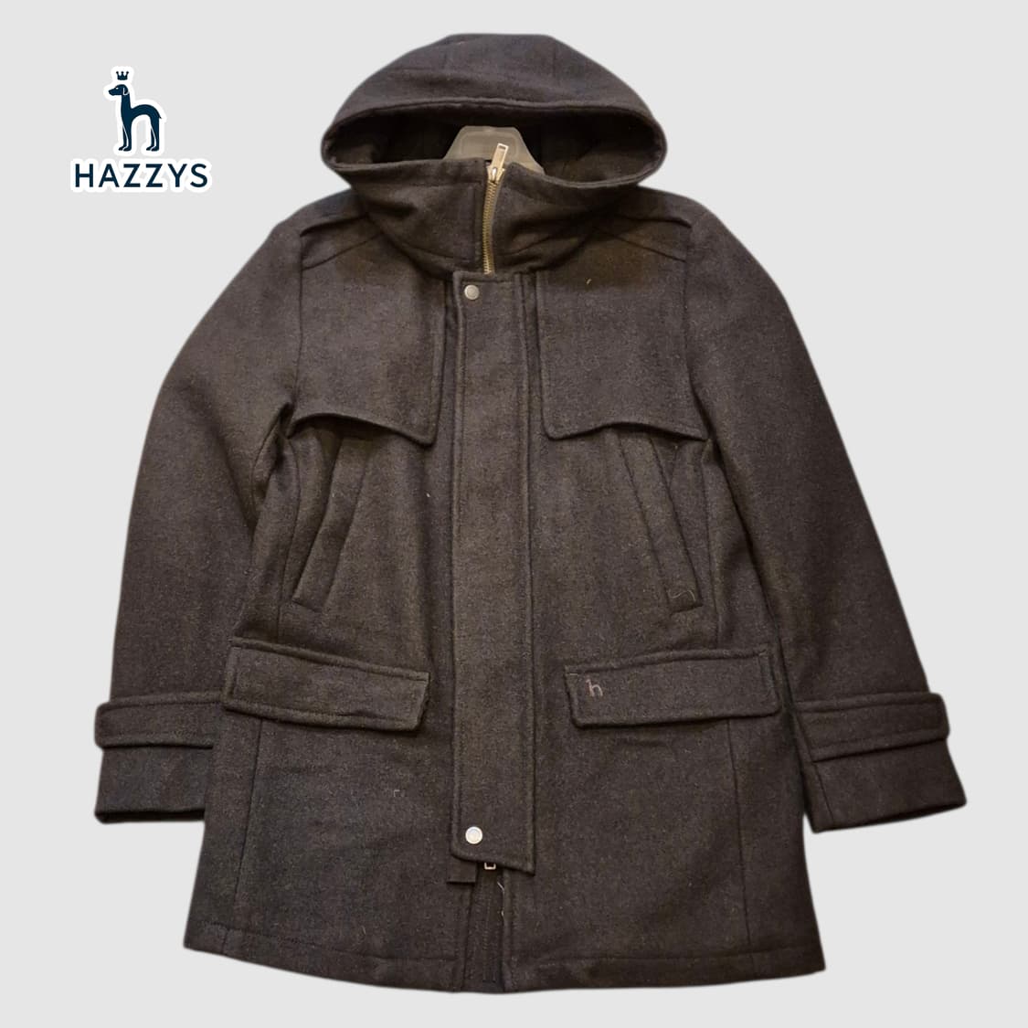 100 헤지스 진카키 울 후드자켓 상품이미지1