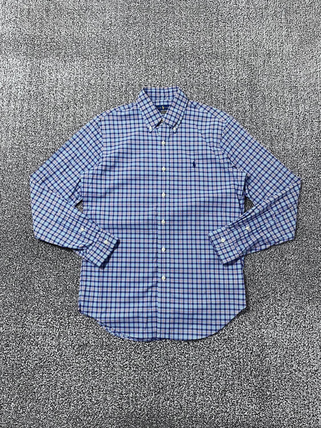 빈티지9. 폴로랄프로렌 폴로셔츠 체크셔츠 블루 클래식핏 퍼포먼스 상품이미지1