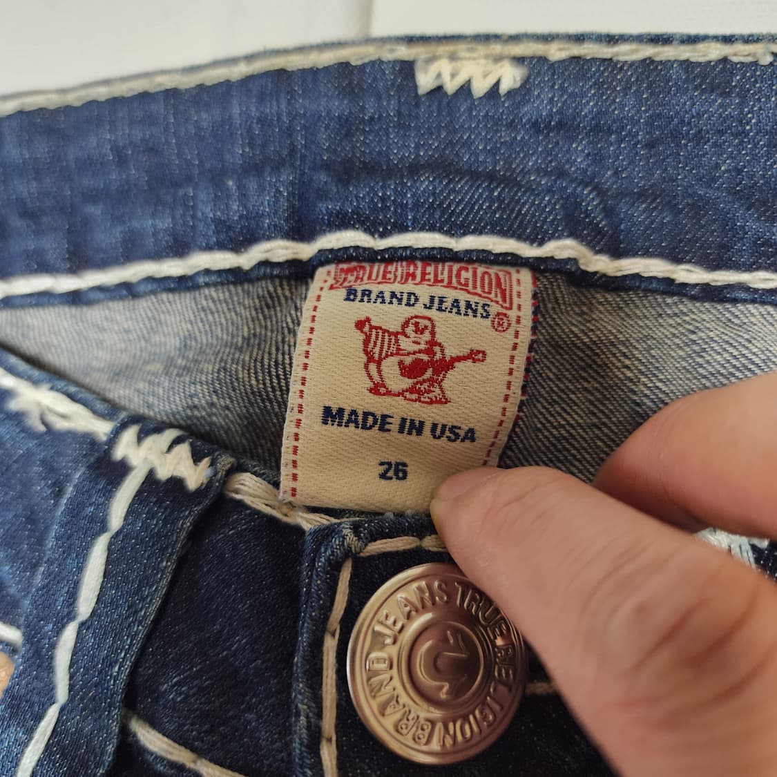 트루릴리젼 BECKY SUPER T Y2K 스티치 세미 부츠컷 데님팬츠
 상품이미지8