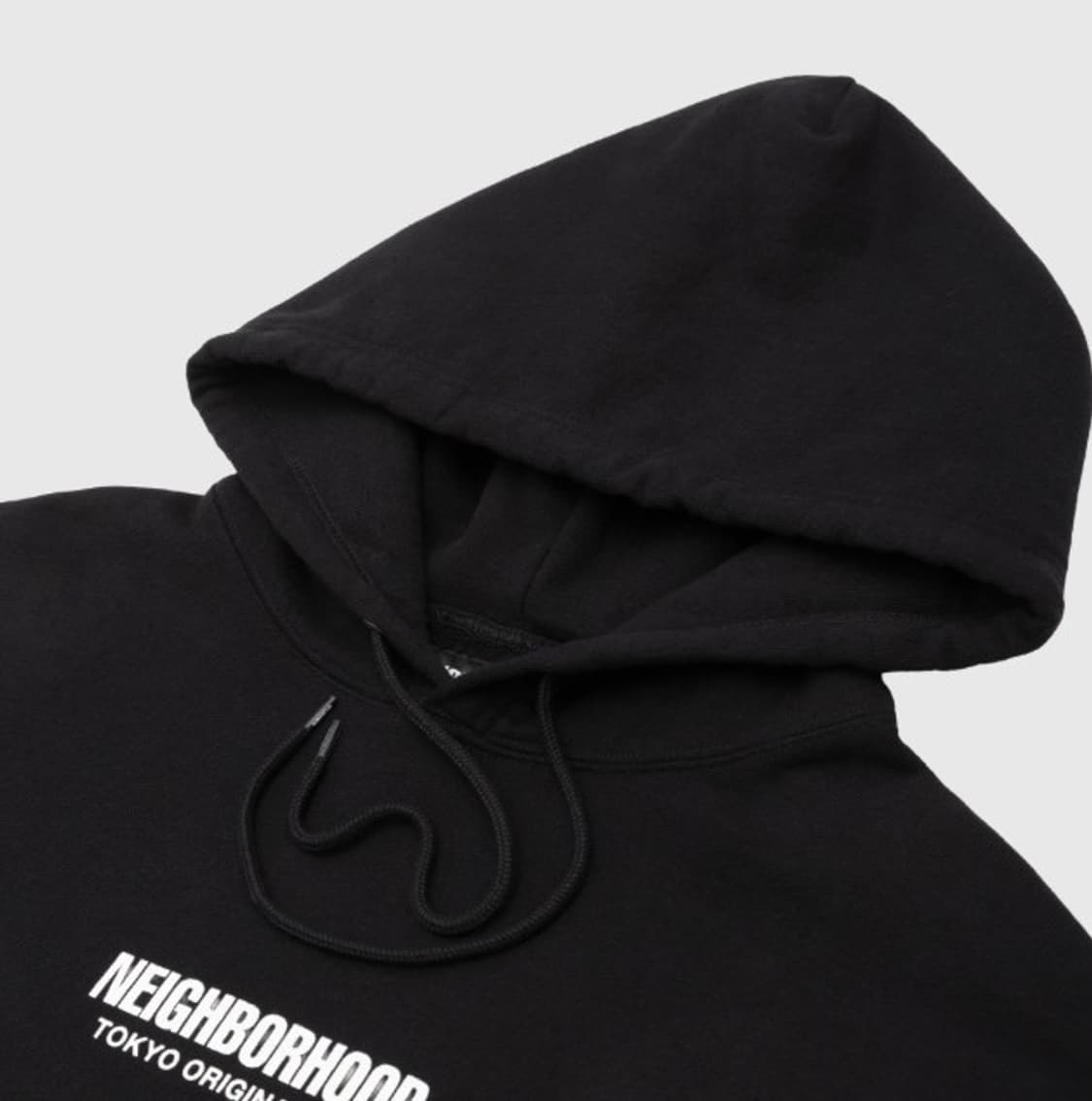 네이버후드 솔리드 스웻 후드 블랙 상품이미지2