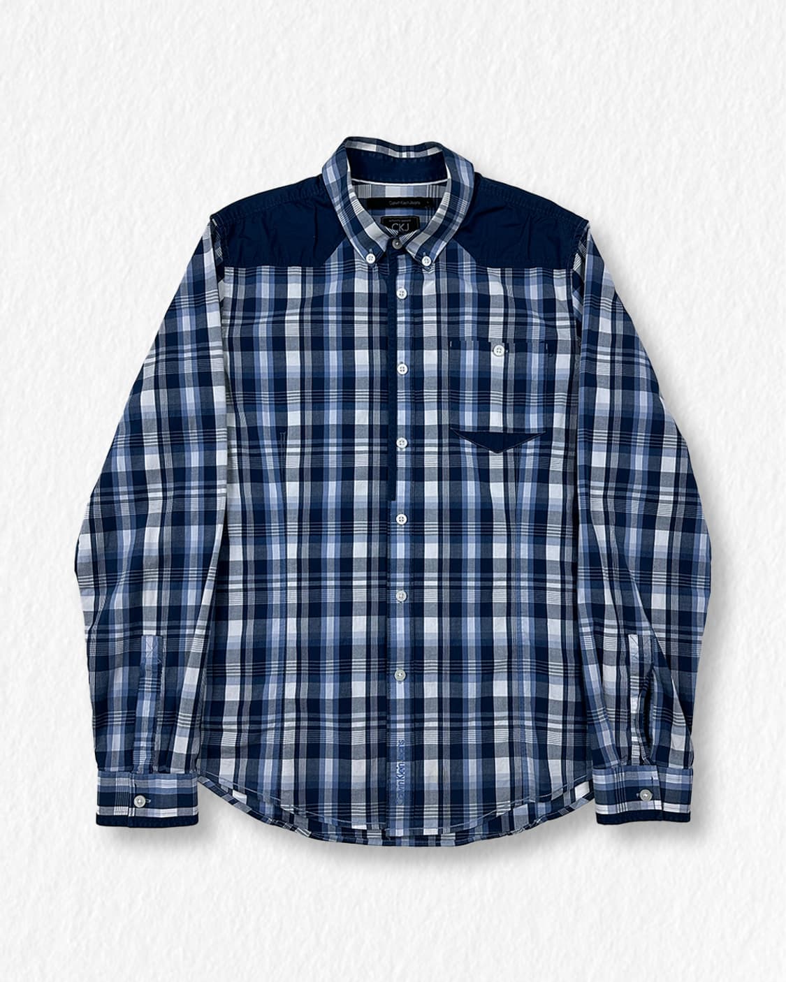 캘빈클라인 블루 체크 셔츠 상품이미지1