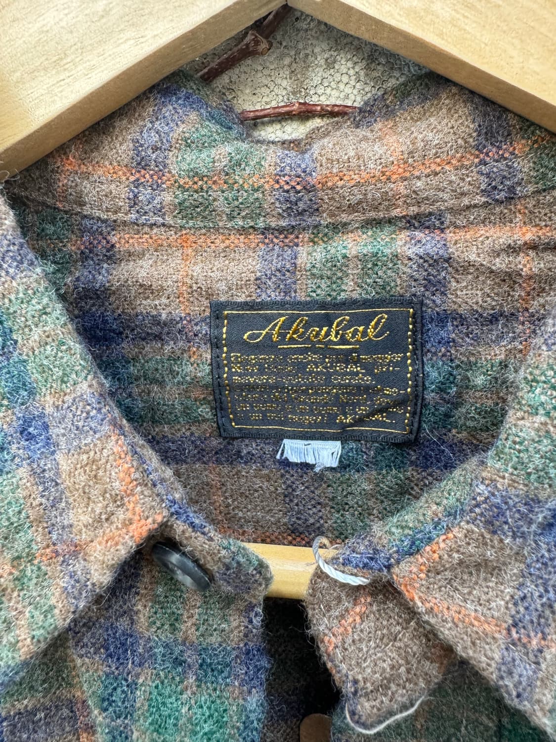 일본 빈티지 체크 패턴 원포켓 플란넬 셔츠 상품이미지4