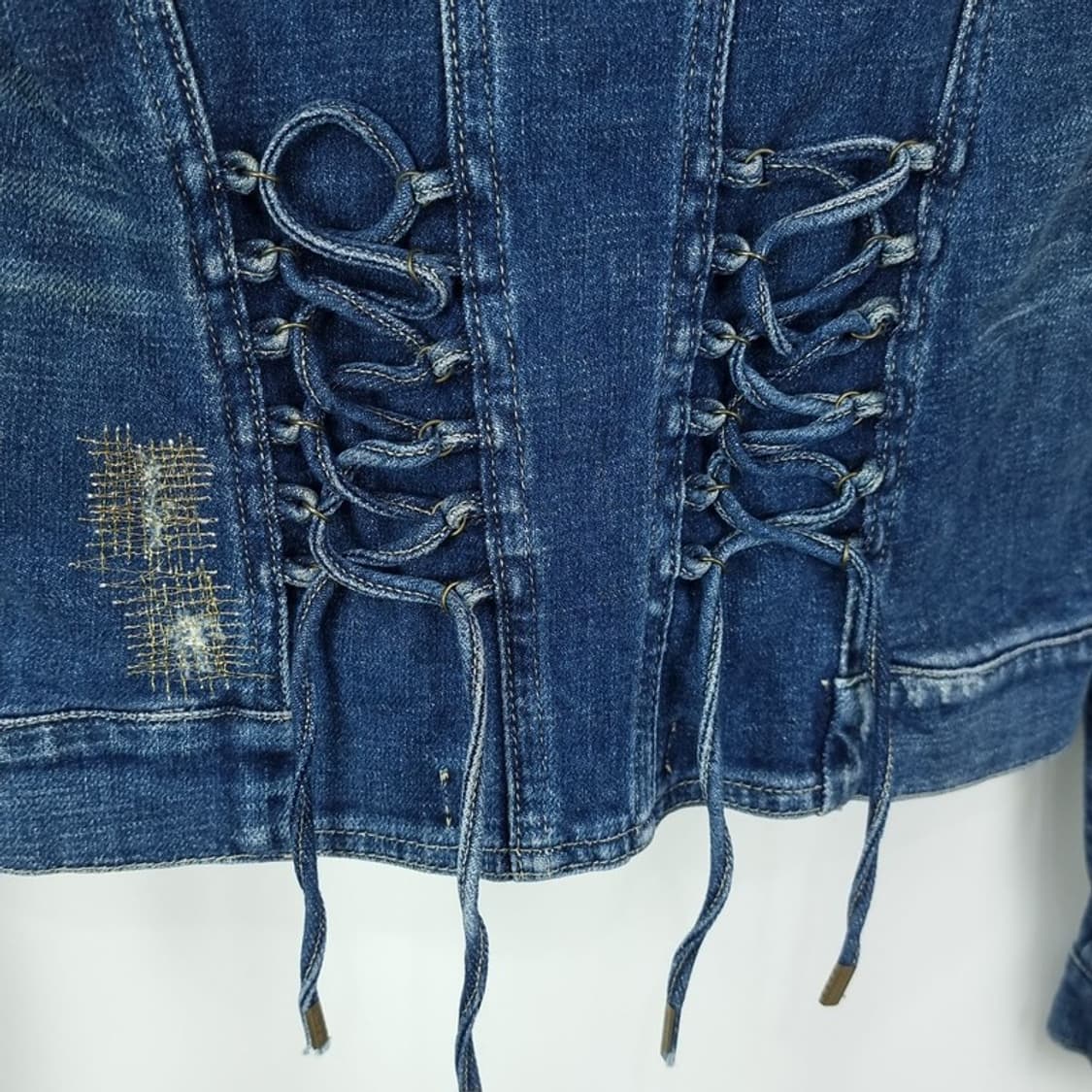 [저스트까발리] 뒷판 레이스 빈티지 데님 자켓 P01308 상품이미지6