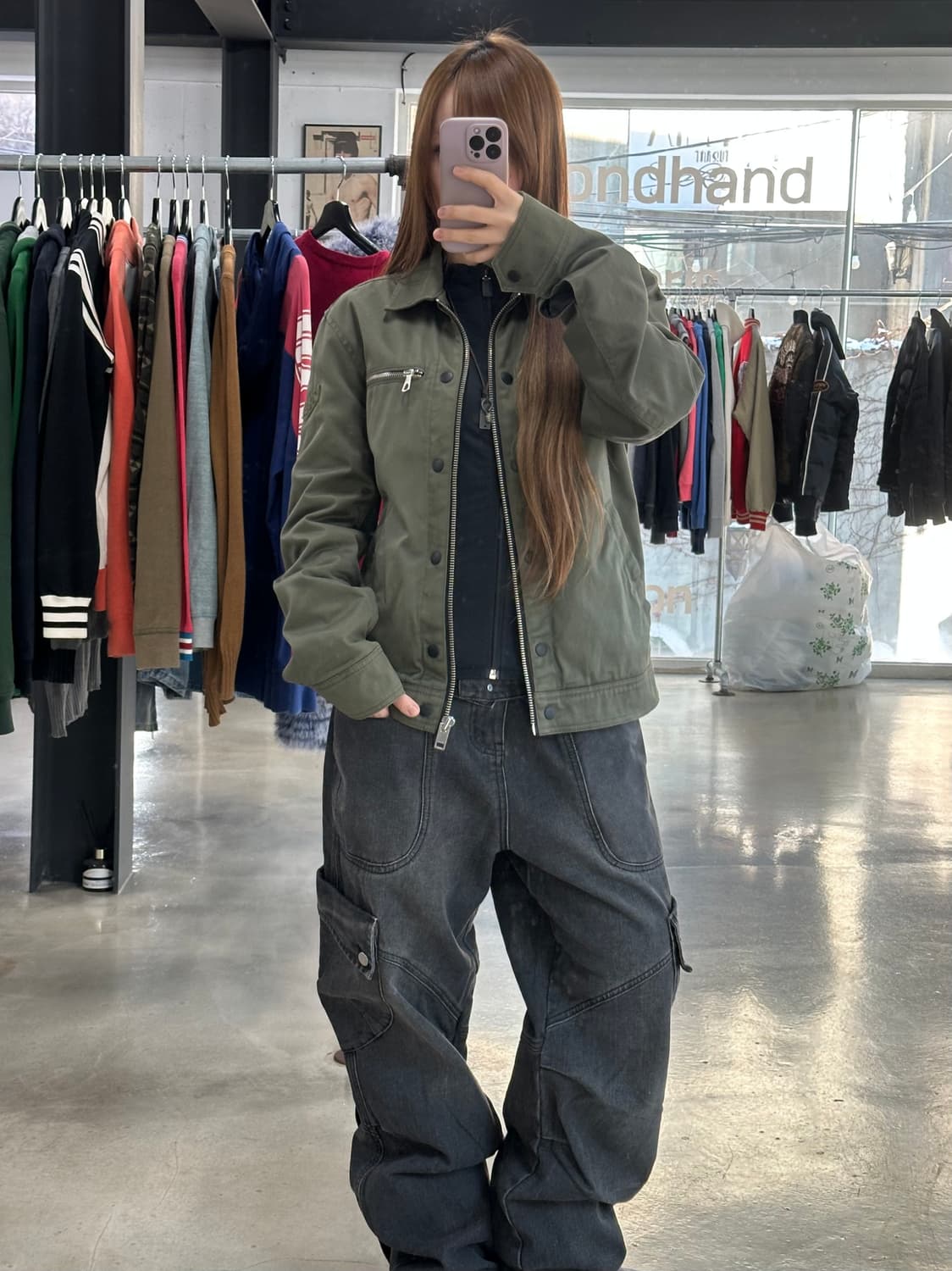 디젤 더블지퍼 스냅버튼 야상 레이싱자켓 상품이미지2