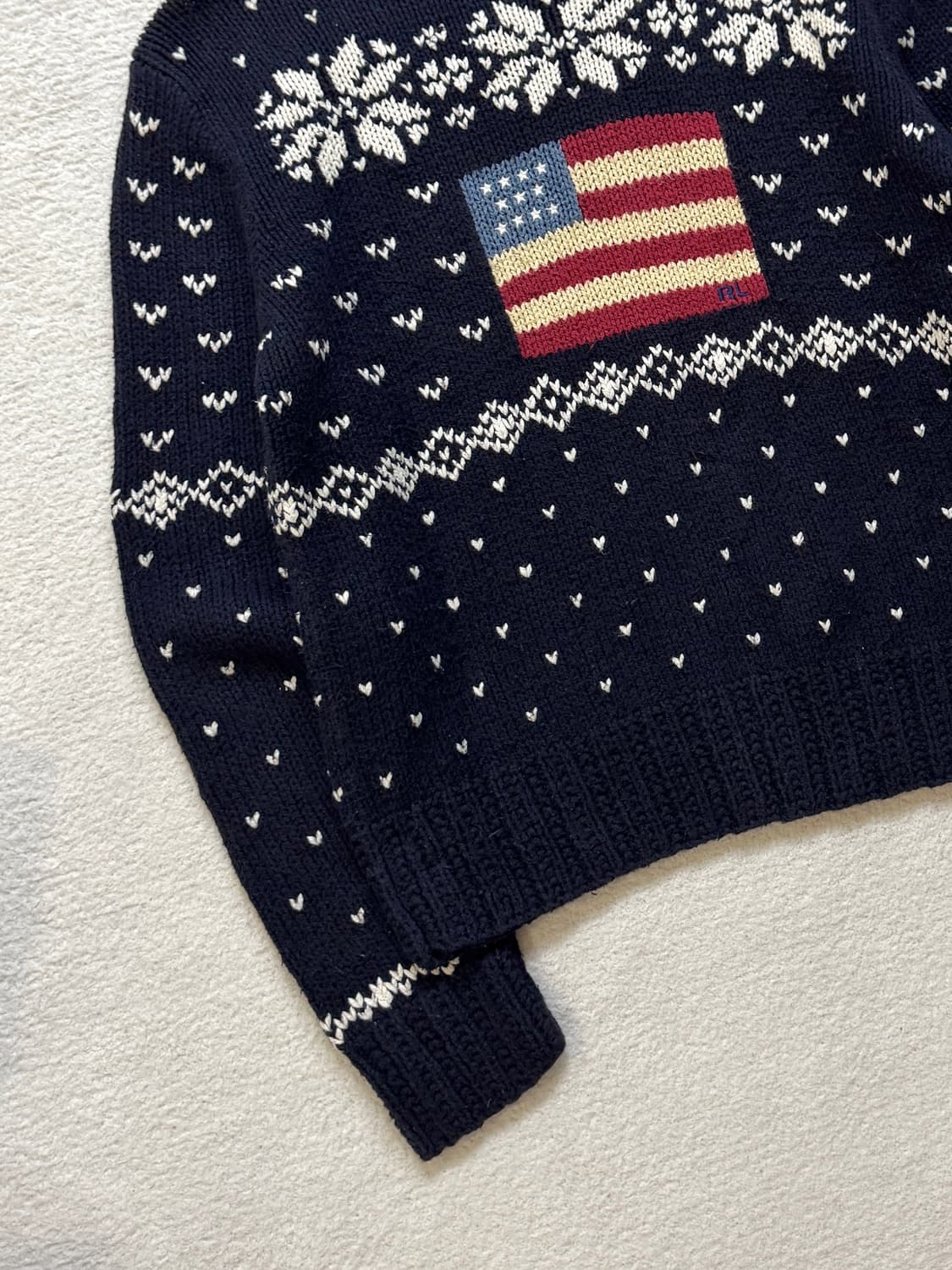 폴로 성조기 눈꽃 니트 일본판 상품이미지3