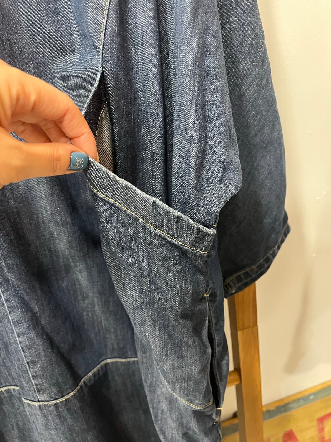 스튜디오 톰보이 데님 셔츠 원피스 상품이미지4