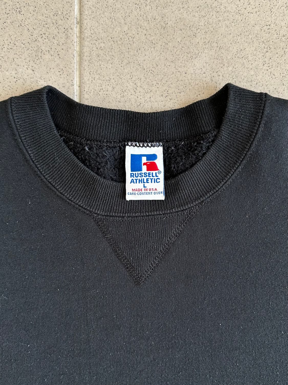 90s 빈티지 러셀 스웻셔츠 블랙 L USA 상품이미지6