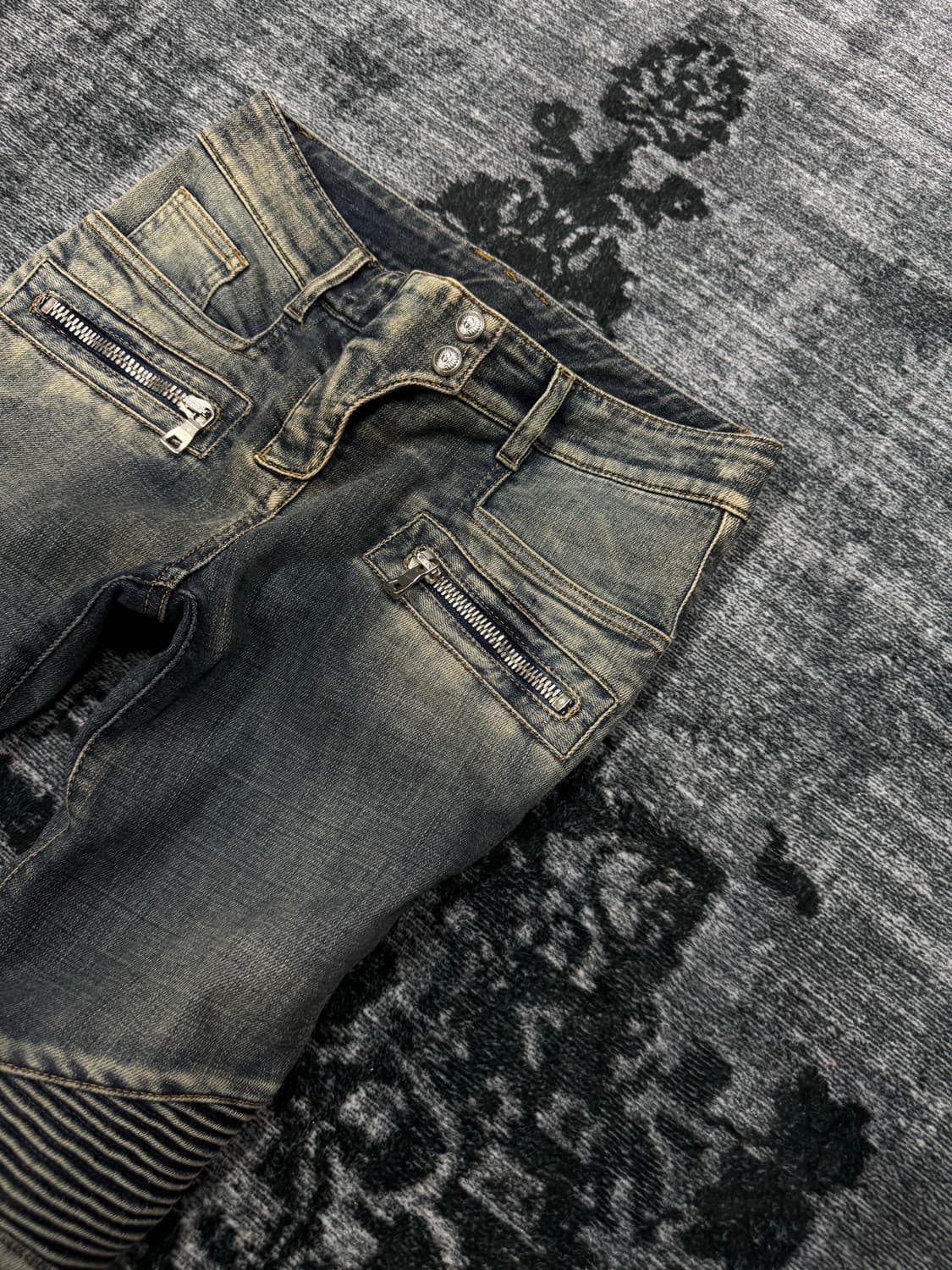 Balmain 16ss zipper slim biker pants 상품이미지4