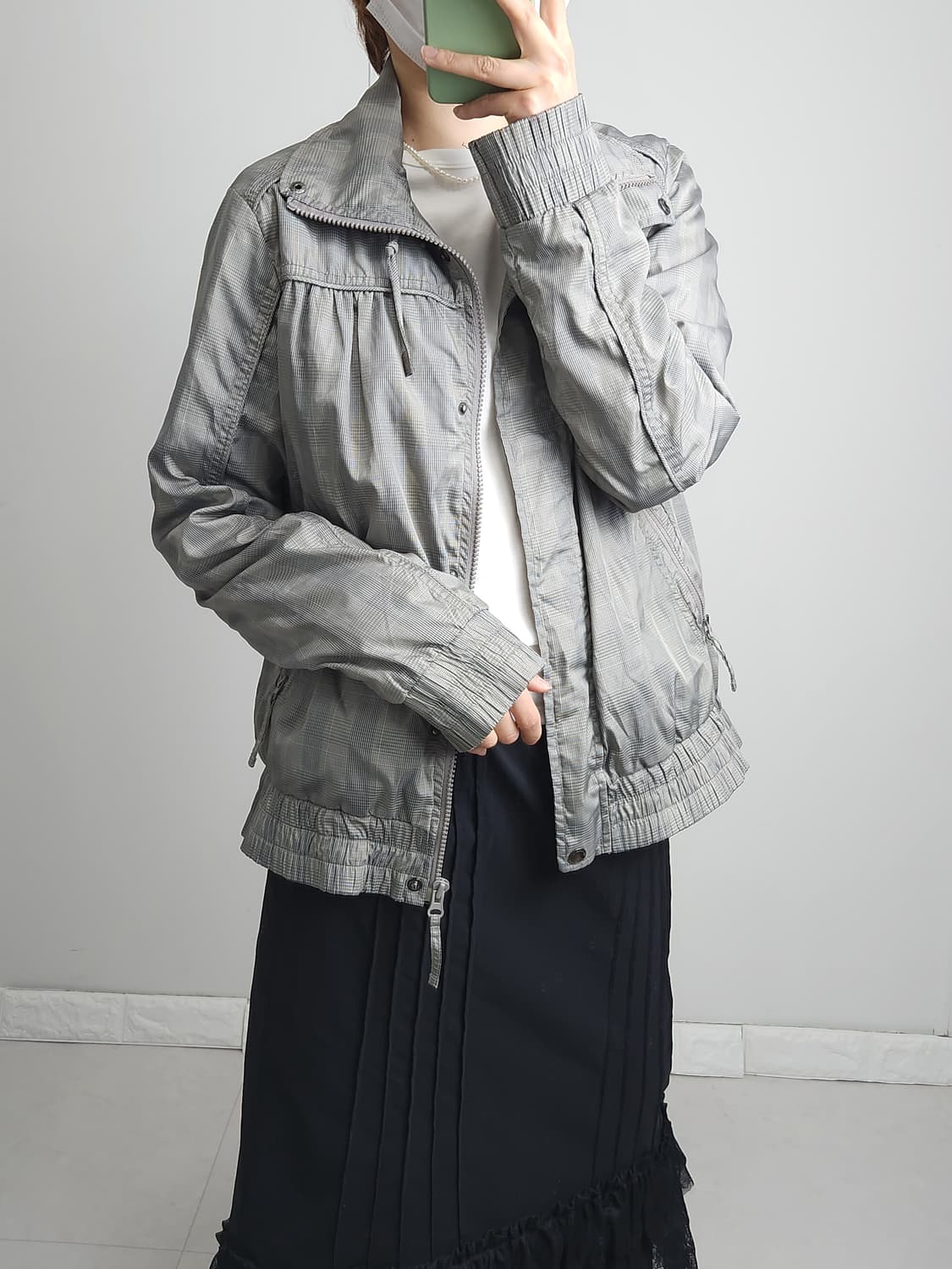 체크 윈드브레이커 자켓 상품이미지5