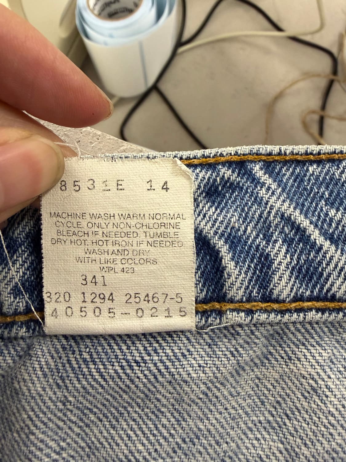 Levi's 505 destroyed denim 34 상품이미지7