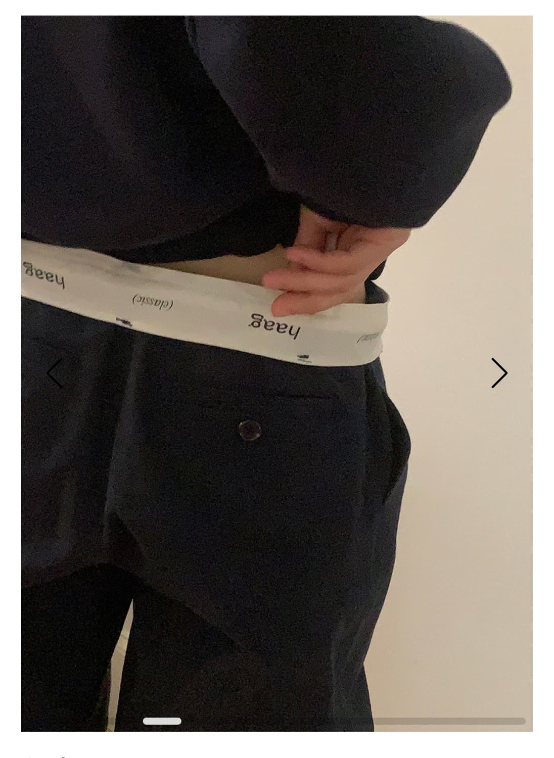 Haag 헤이그 클래식팬츠 네이비 M 상품이미지4