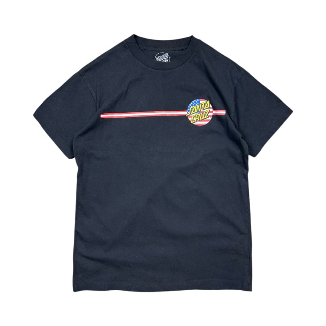 (M) 산타크루즈 블랙 백프린트 로고 반팔 티셔츠 T-095 상품이미지1