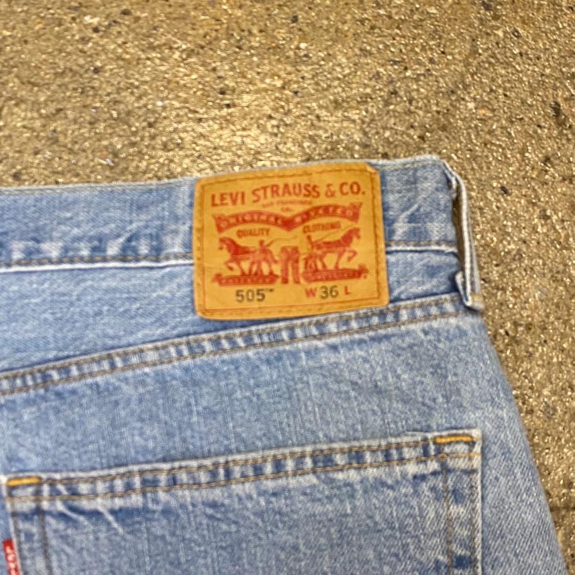 미국 빈티지 리바이스 505 연청바지 36size 상품이미지7