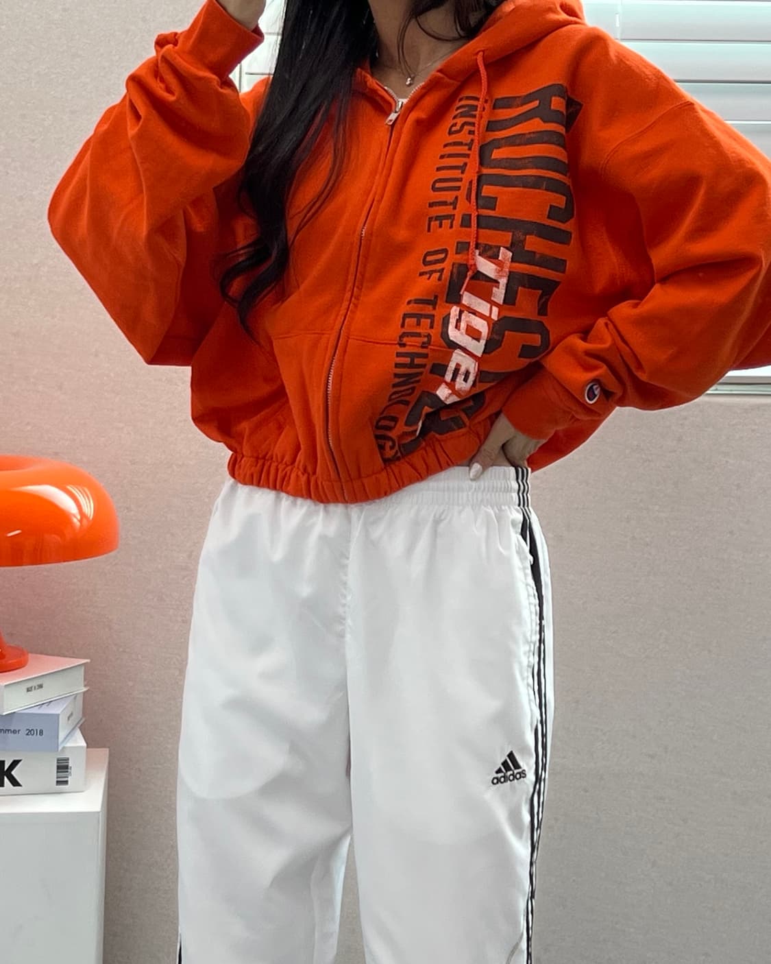 (WOMEN)챔피온 크롭 후드-M1448 상품이미지1