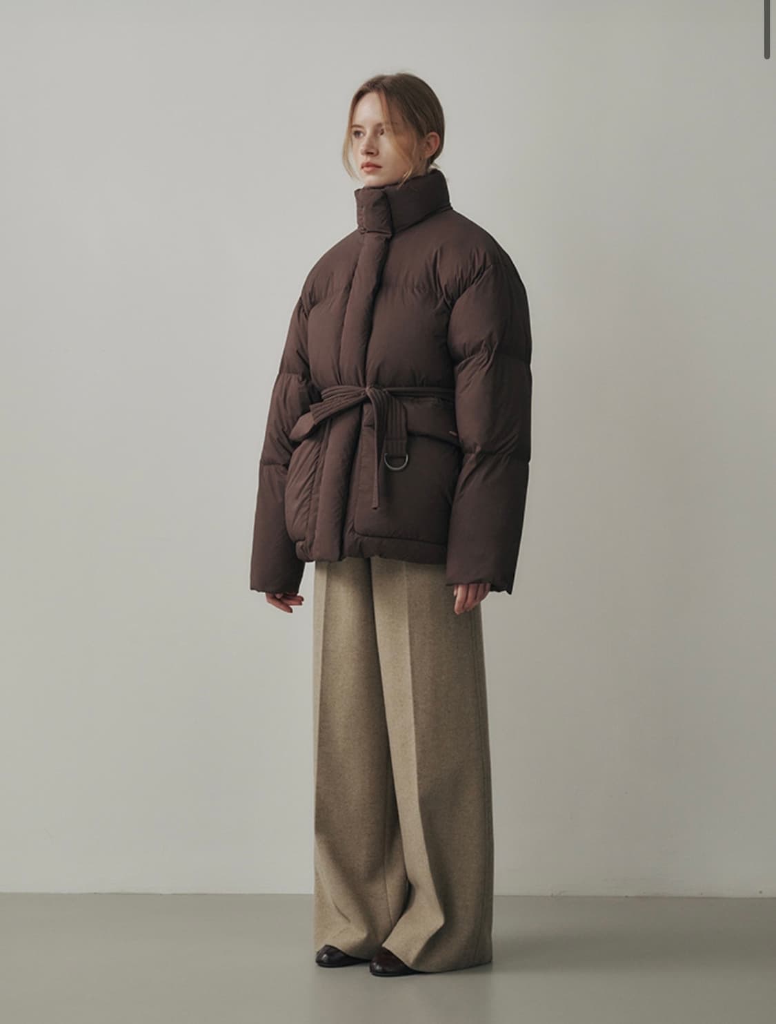 Lememe 로랑 덕 다운 패딩 다크브라운 새상품 저렴히 팔아요 상품이미지2