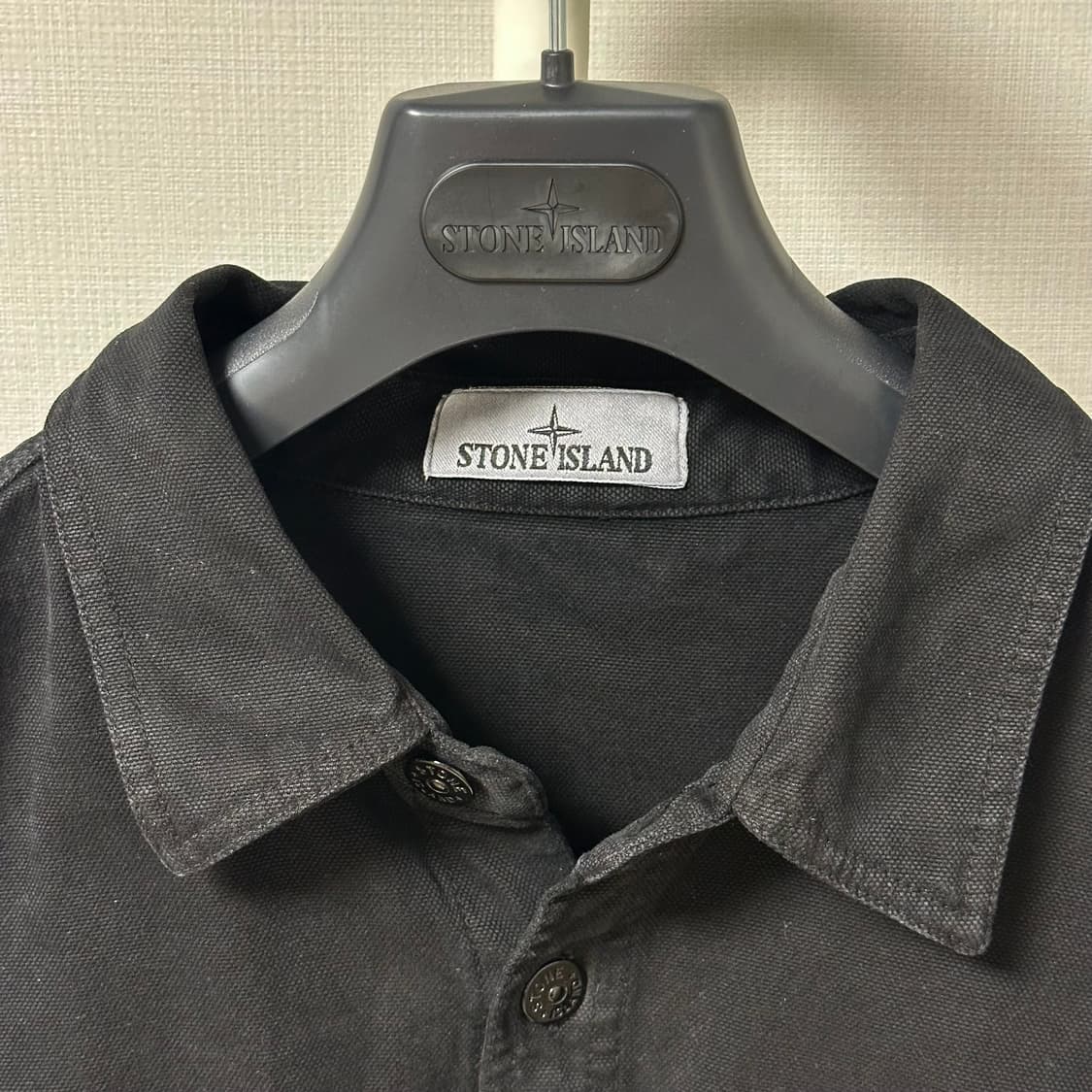 [3XL] 25FW 스톤아일랜드 코튼 오버셔츠 블랙 상품이미지3