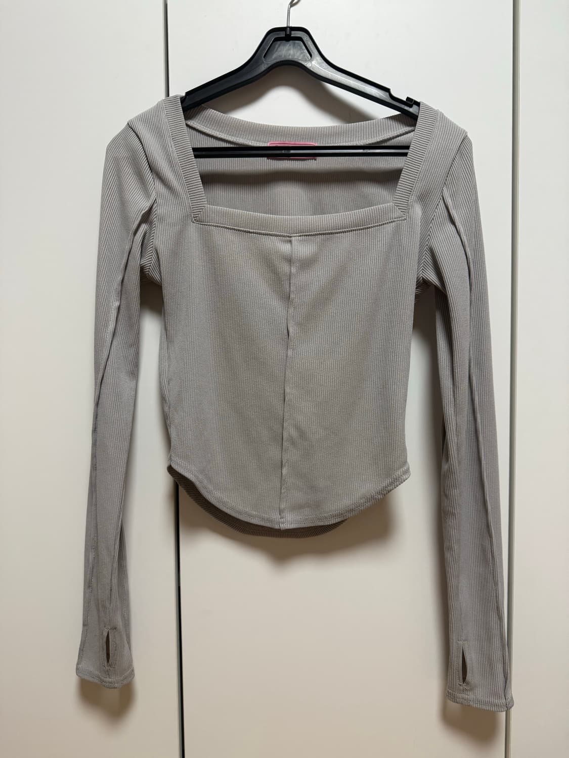 플리즈노팔로우 바비탑 ss버전 라이트그레이 상품이미지1