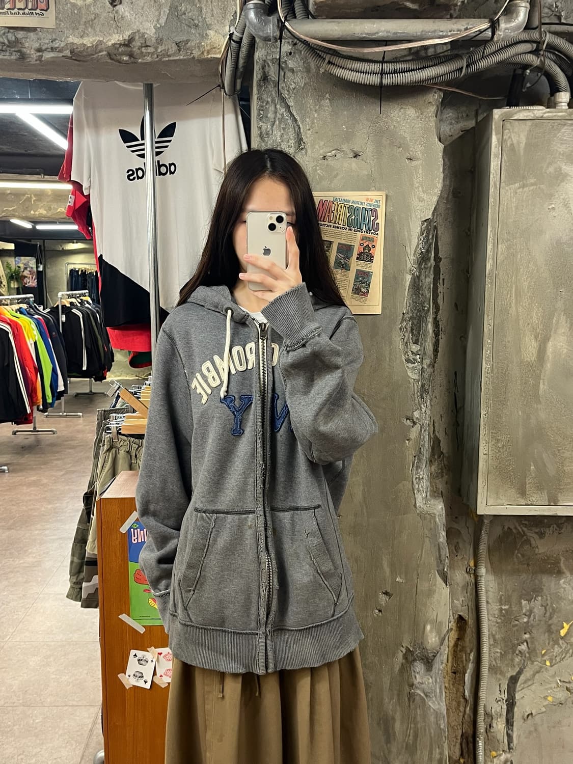 아베크롬비 후드집업 그레이 XL #csz1185 상품이미지2