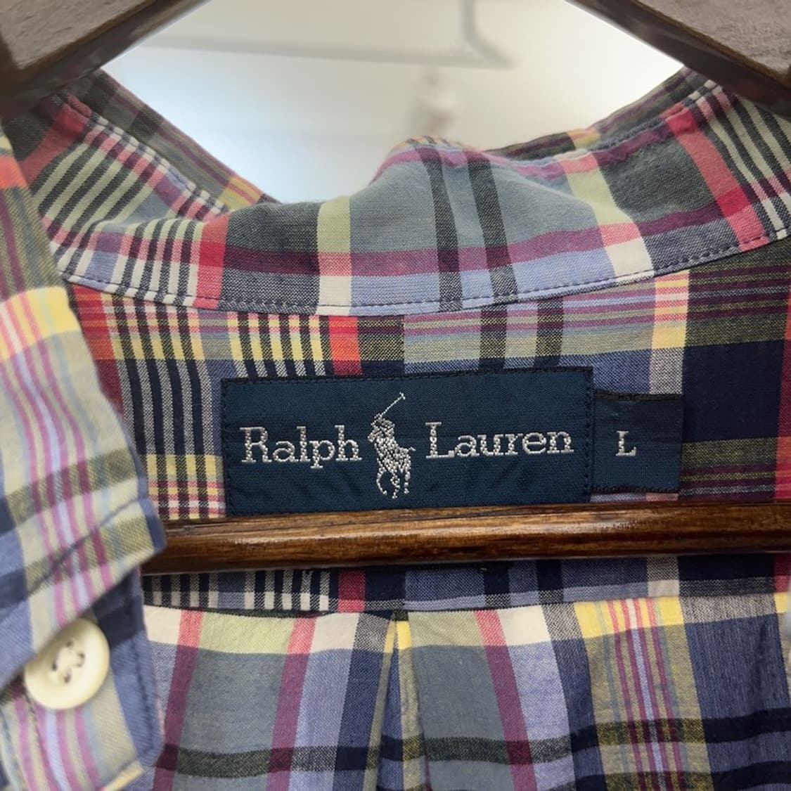 폴로 랄프로렌 빈티지 파머룩 컨트리 체크 셔츠 L C09042 상품이미지5
