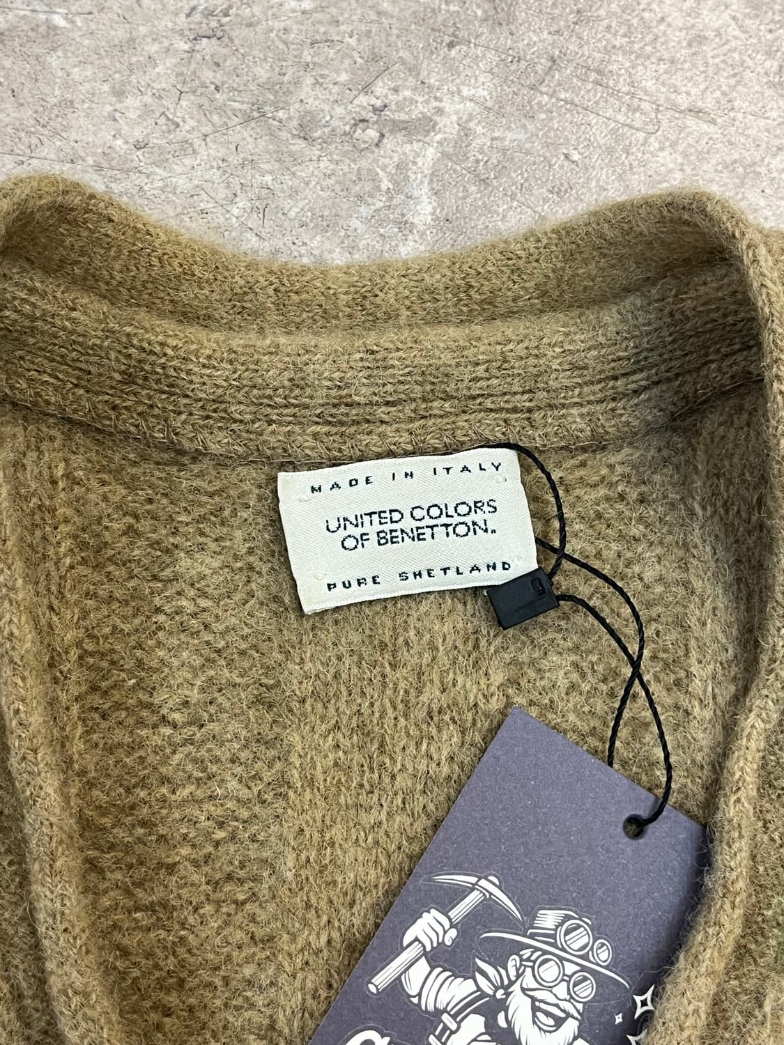 베네통 패턴 니트 베스트 베이지 S #csz3308 상품이미지3