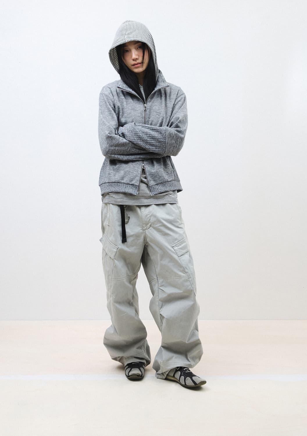 해칭룸 더블 슬리브 가디건 그레이 2(S) 사이즈 상품이미지3