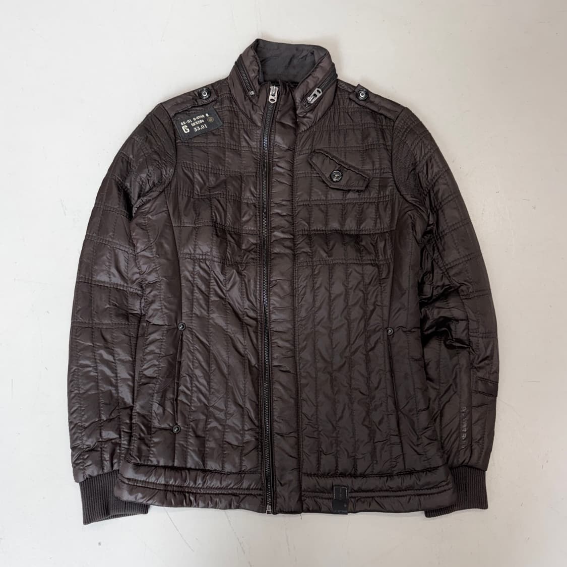 지스타 로우 퀼팅 바이커 자켓 상품이미지2