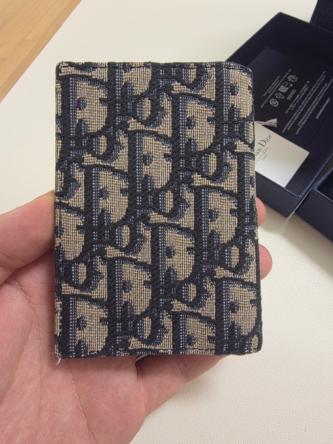 [ 풀구성 ] 디올 오블리크 자카드 오거나이저 카드홀더 2단 카드 지갑 상품이미지3