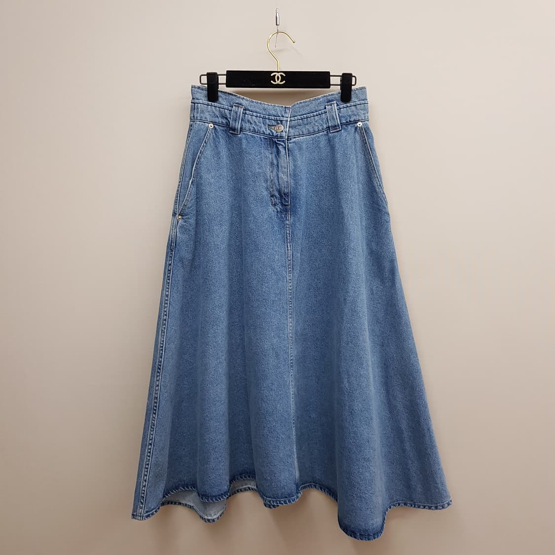 한섬 시스템 2023 데님 플레어 롱스커트 67-98사이즈 상품이미지2