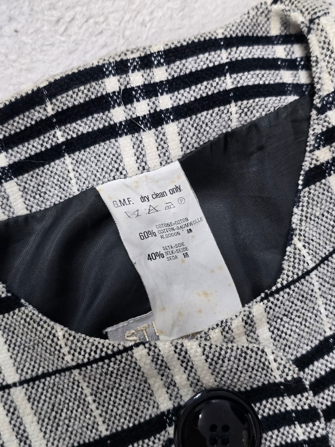 Gianfranco Ferre 지안프랑코 페레 실크 혼방 체크 코트  상품이미지7