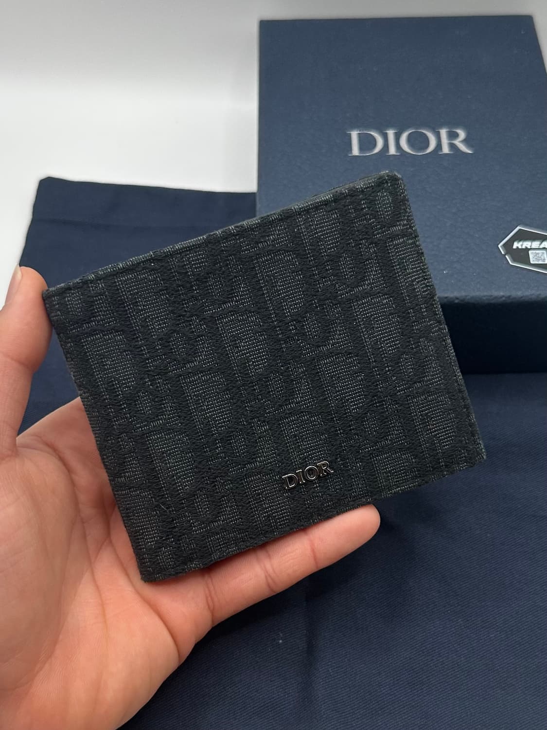 디올 오블리크 반지갑 블랙 상품이미지1