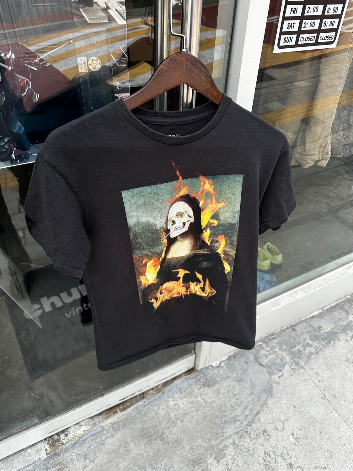 Mona Lisa Skull Graphic T-Shirt 상품이미지1