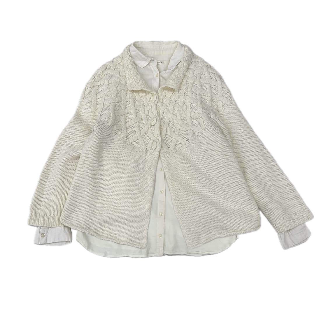 ☕️사와코의 겨울 옷장 코디세트☕️ 체크 롱 스커트 니트 가디건 모리걸 상품이미지3