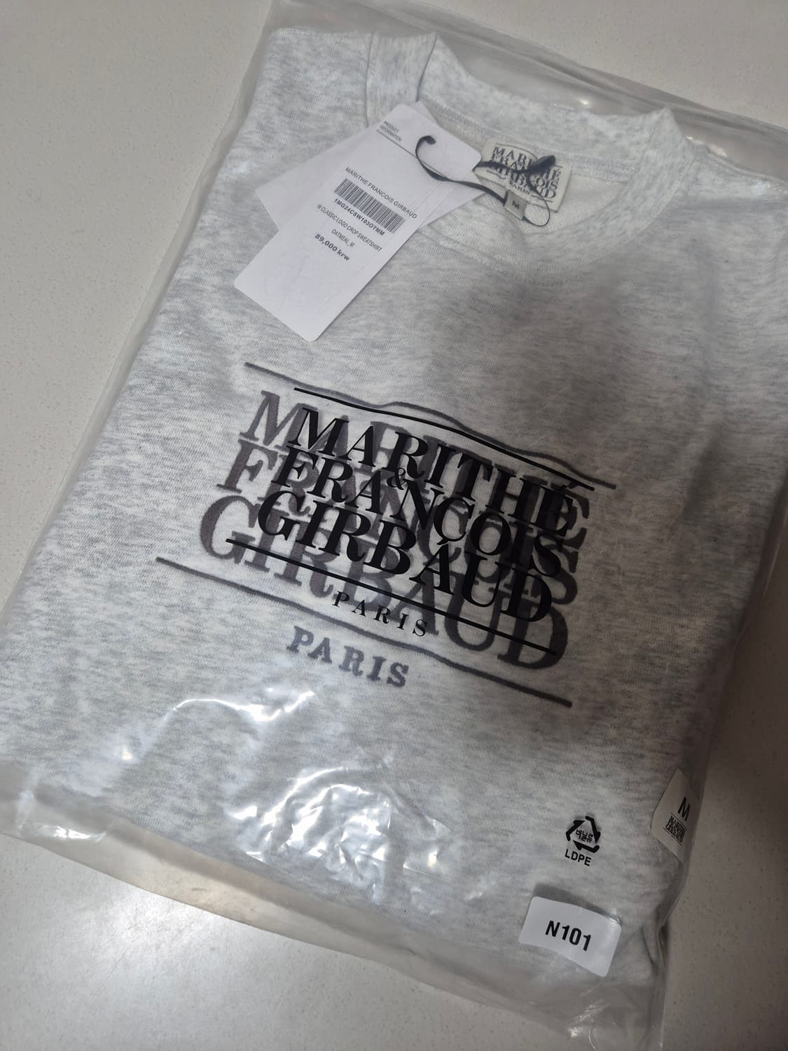 마리떼 프랑소와 숏 맨투맨 M (새상품) 상품이미지2